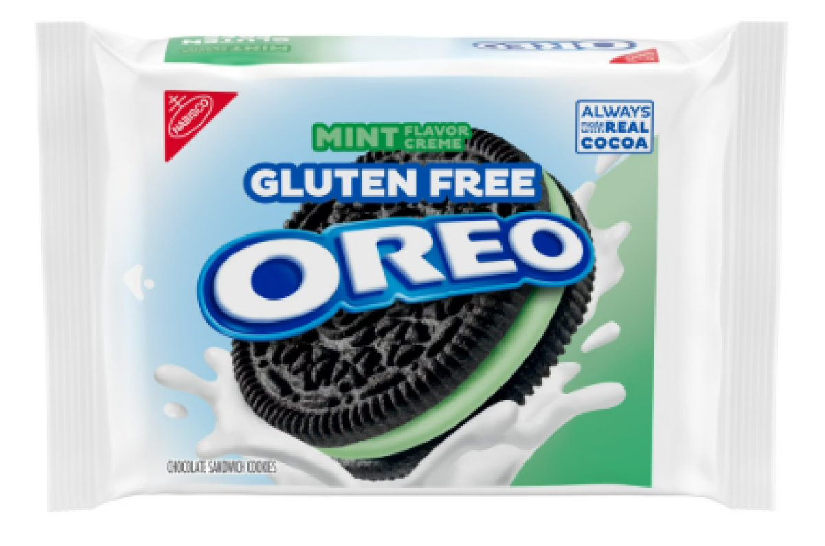 OREO Gluten-Free Mint Cream Chocolate Sandwich Cookies, 12.47 oz