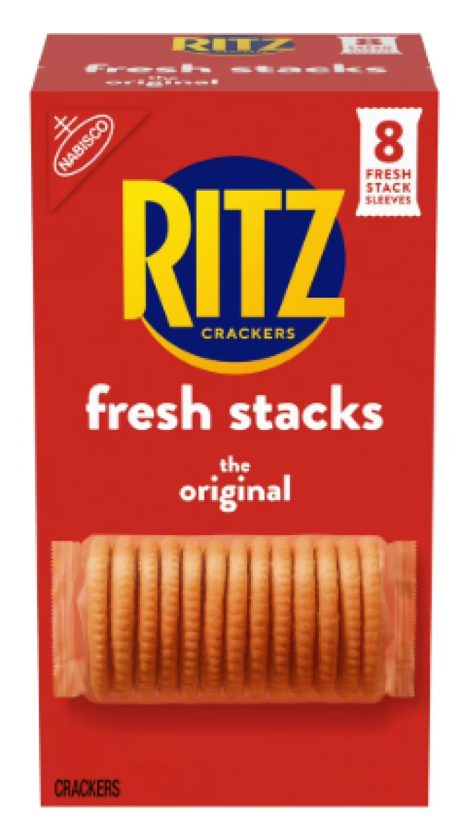 RITZ Fresh Stacks Original Saltine Crackers, Travel Snacks, 11.8 oz (8 Multi-Snack Packs)
