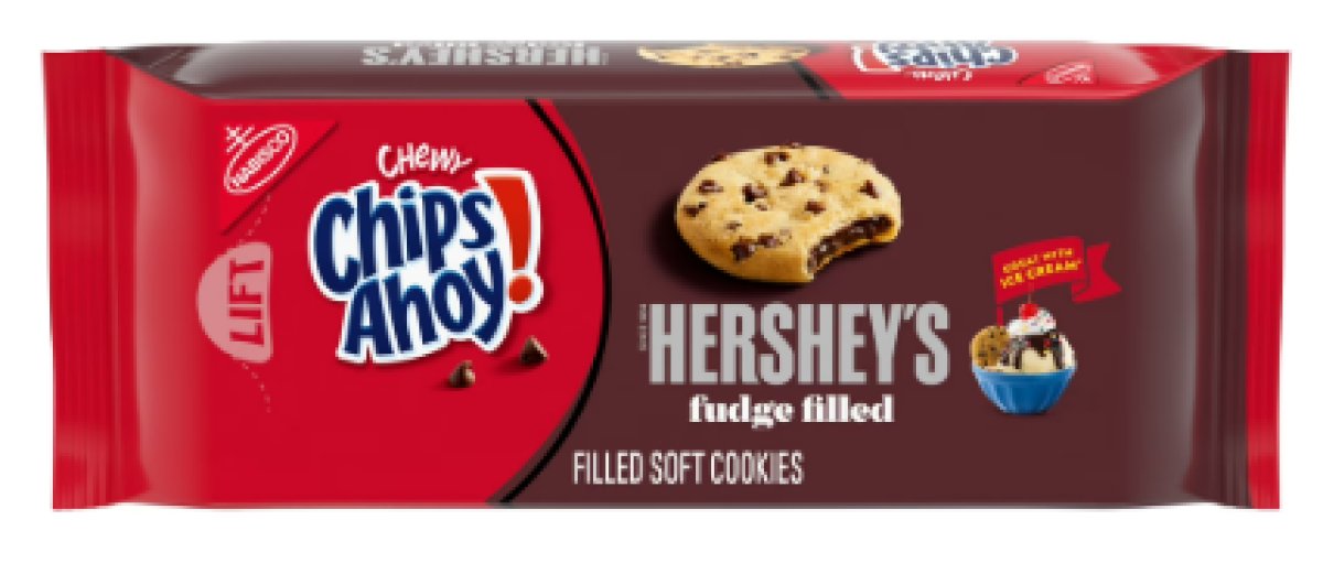 CHIPS AHOY! Chewy Soft Chocolate Chip Cookies Filled with Fudge Hershey's, 9.6 oz