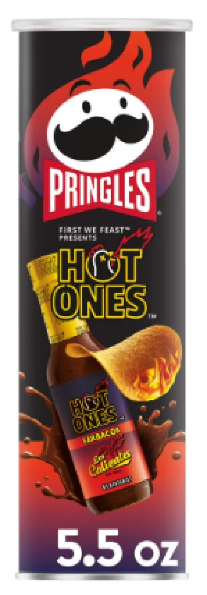 Pringles Hot One Barbecue Chips, Spicy Snacks, 5.5 oz