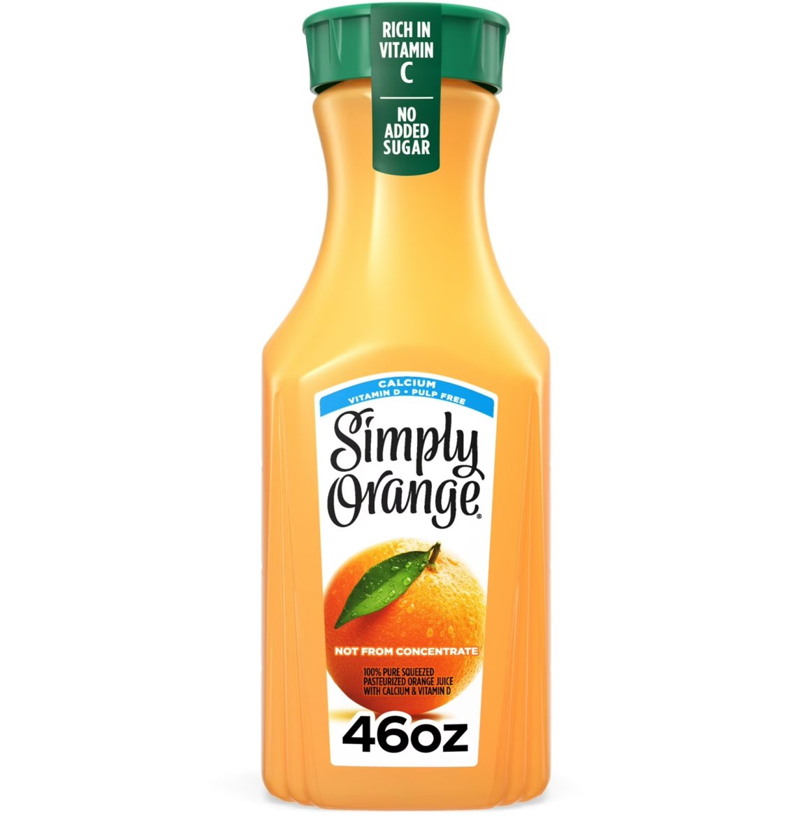 Simply Orange Juice with Calcium, 46 fl oz Bottle