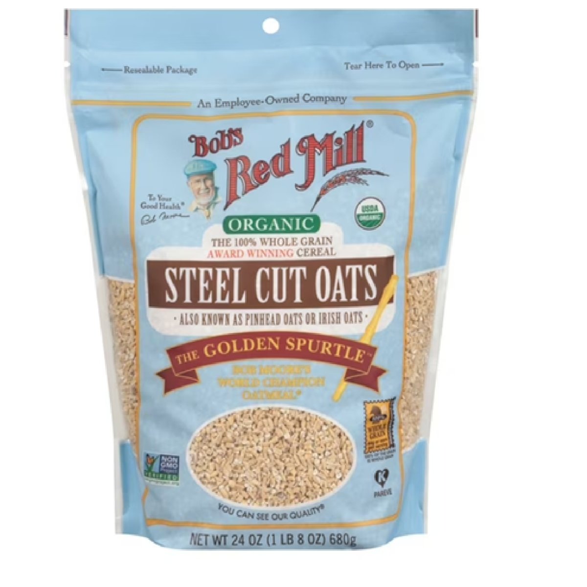 Bob's Red Mill, Steel Cut Oats, Organic, 24 oz Bag
