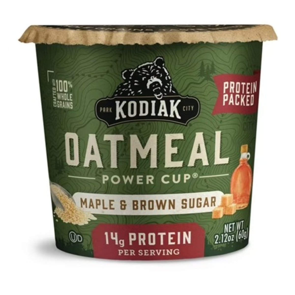 Kodiak Protein-Packed Maple Brown Sugar Instant Oatmeal Power Cup, 2.12 oz