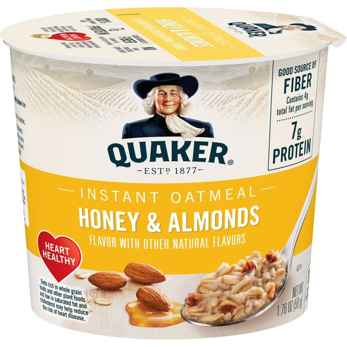 Quaker Honey & Almond flavored Instant Oatmeal, 1.76 oz