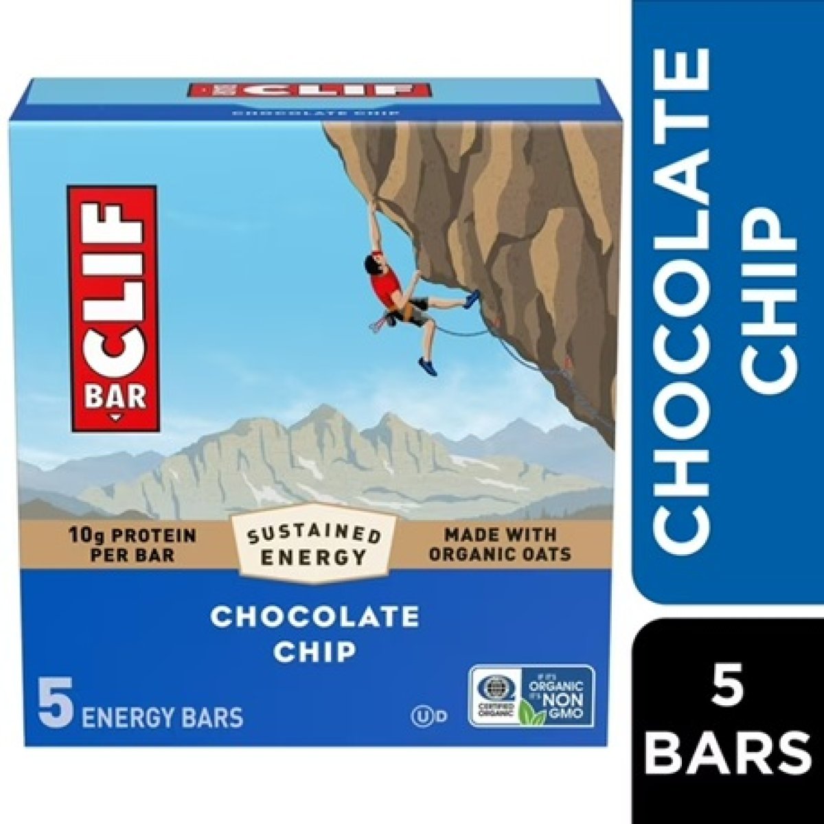 CLIF BAR Energy Protein Bars, Chocolate Chip, 5ct
