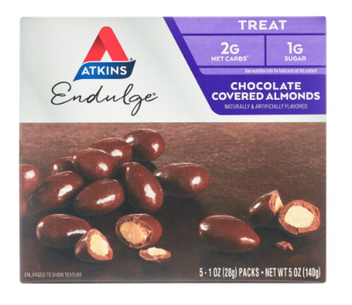 Atkins Endulge Treat, Chocolate Covered Almonds, Keto Friendly, 5 Count