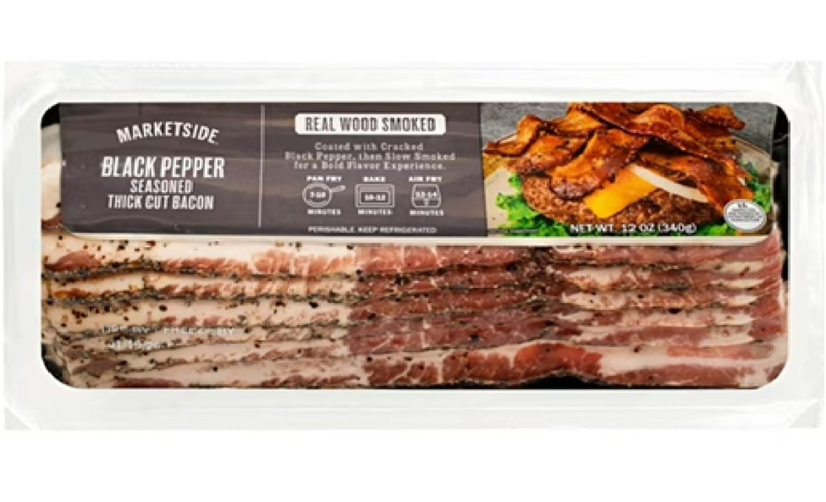 Marketside Thick Cut Bacon Seasoned with Black Pepper 12 Oz