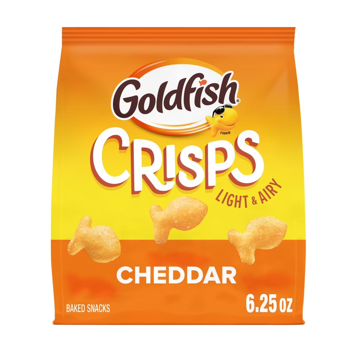 Goldfish Crispy Chocolate Chip Cookies Baked with Cheddar Cheese, 6.25 oz Bag