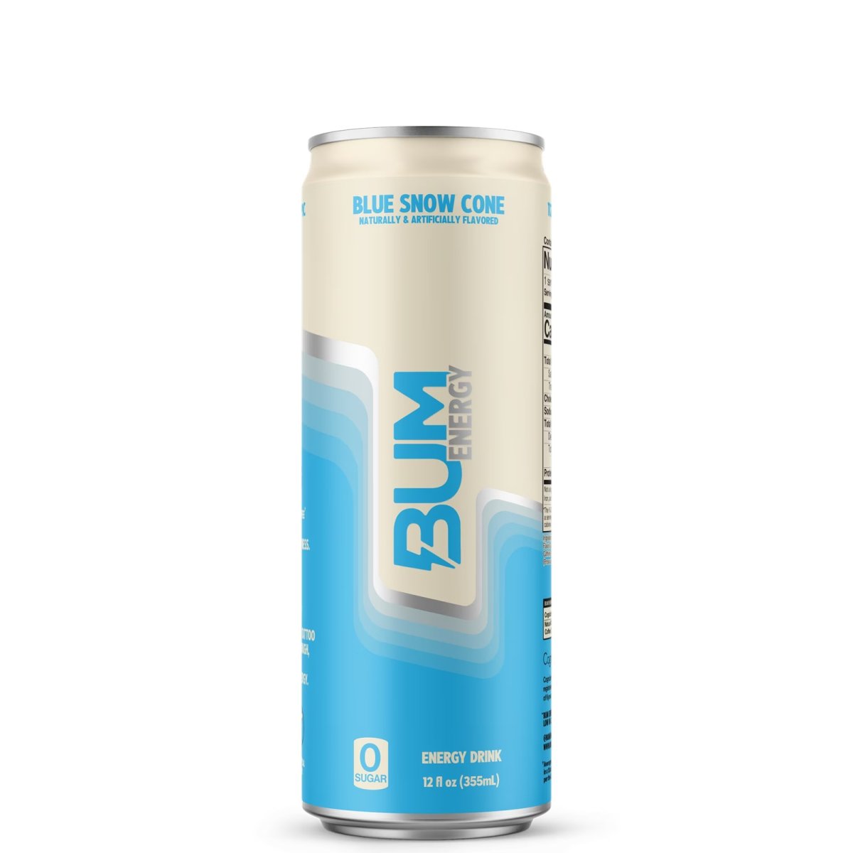 Raw Nutrition BUM Energy Drink, 112 mg Natural Caffeine, Blue Snow Cone, 12 fl oz