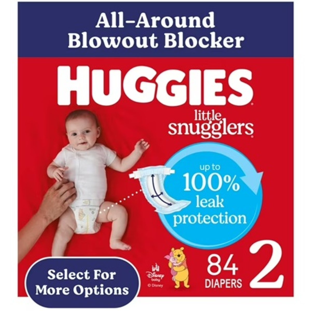 Huggies Little Snugglers Baby Diapers Size 2 (12-18 lbs), 84 Count (Select for More)
