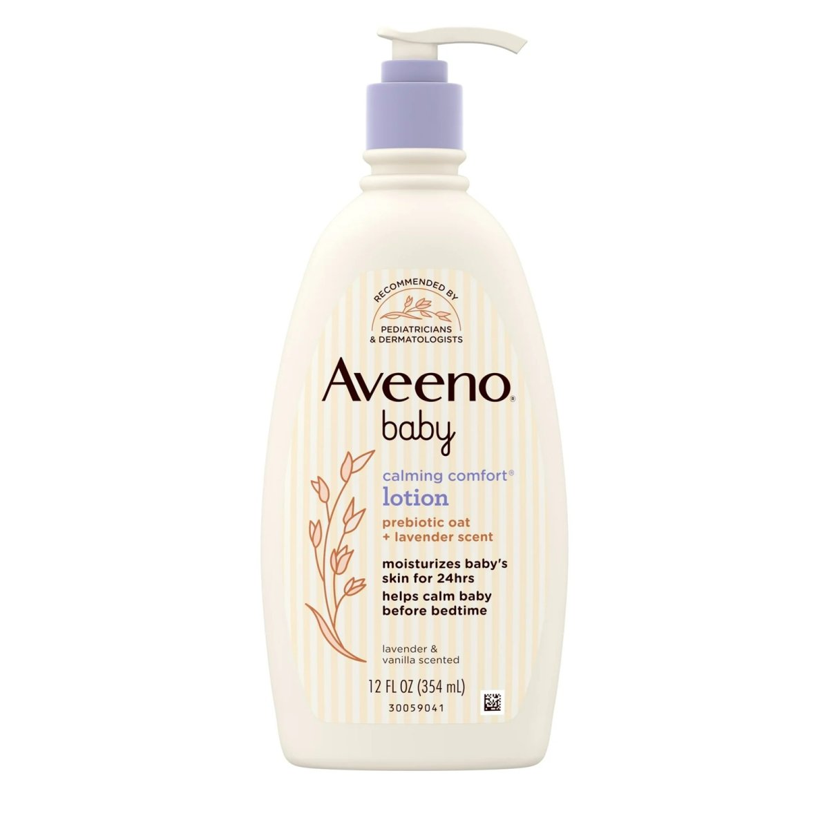 Aveeno Baby Calming Comfort Moisturizing Bedtime Lotion Vanilla & Lavender 12 fl. oz