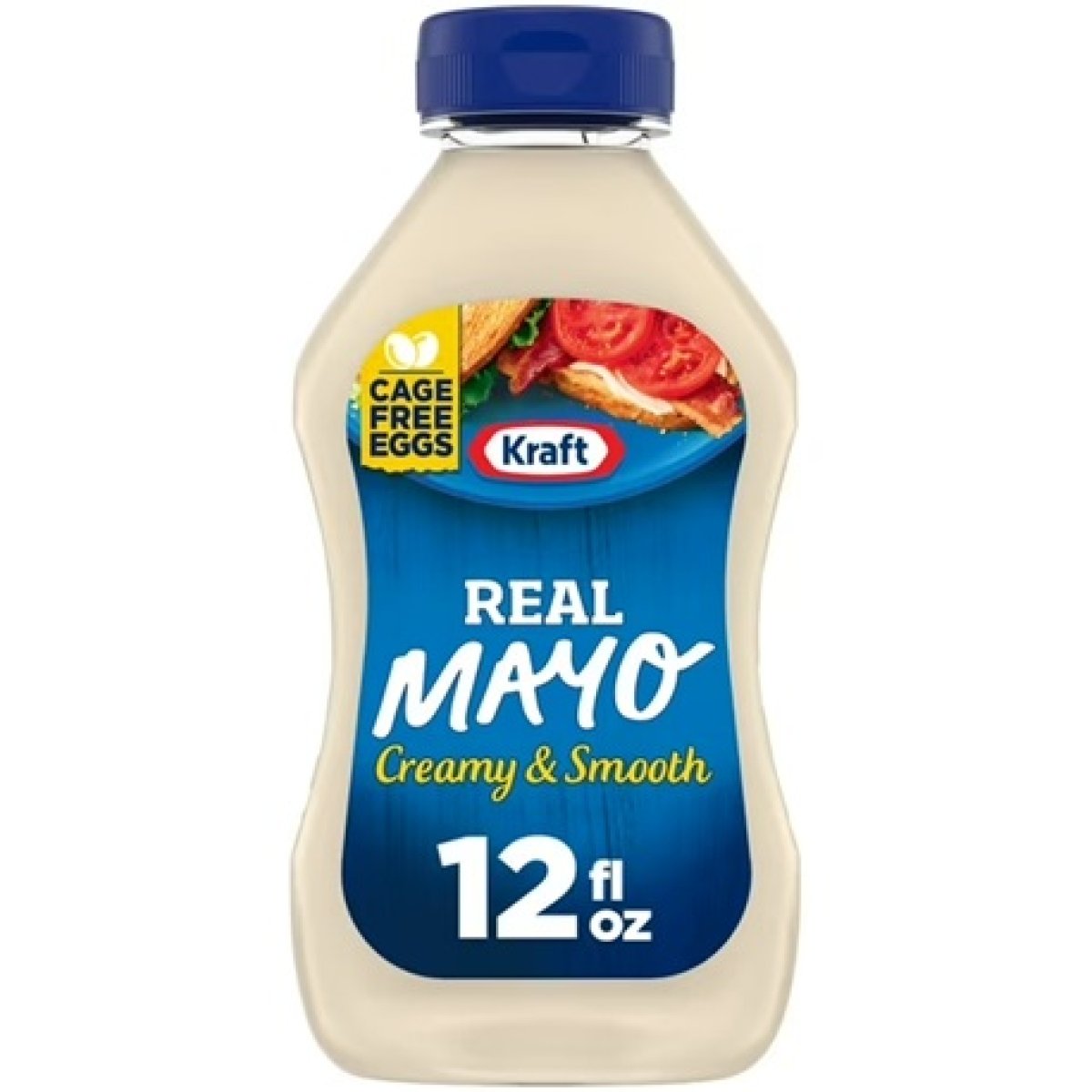 Kraft Real Creamy Smooth Mayonnaise, 12 fl oz Bottle