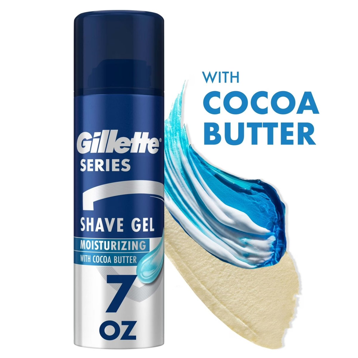 Gillette Series Moisturizing Shaving Gel for Men with Cocoa Butter, Classic Scent, 7oz