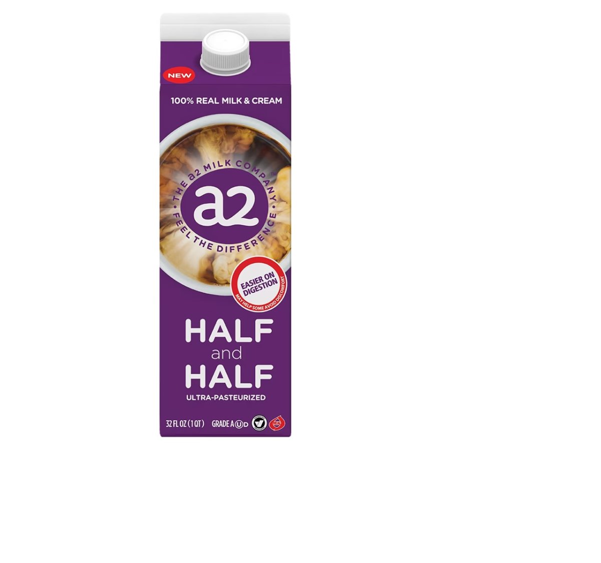 A2 Milk® Ultra-Pasteurized Media Crema, 32 oz Box