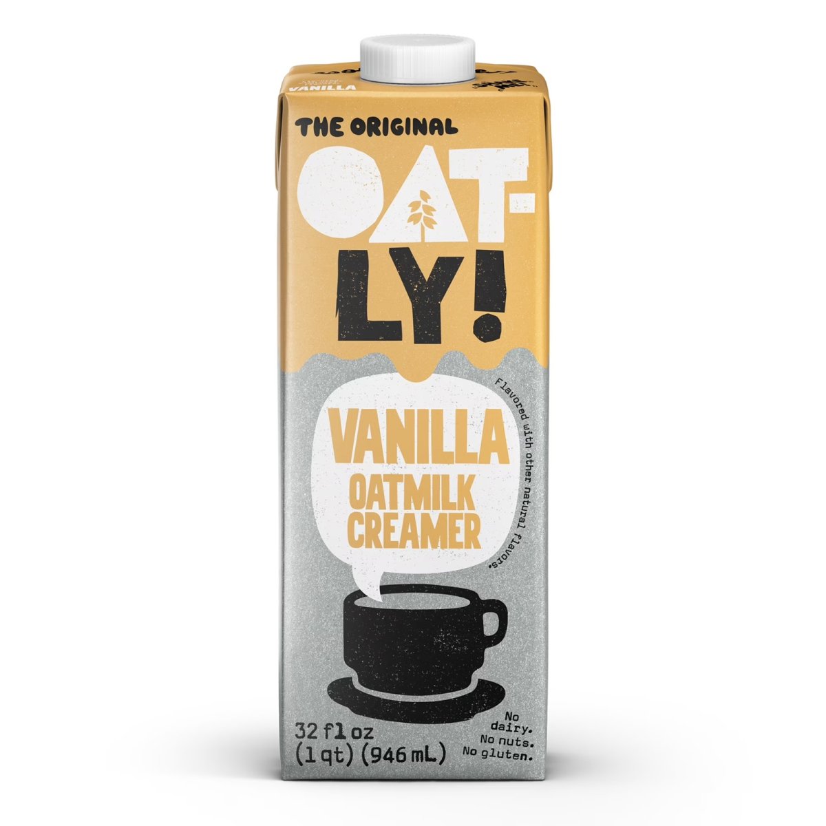 Oatly Vanilla Oat Creamer, Dairy-Free Coffee Creamer, 32 fl oz Refrigerated Box