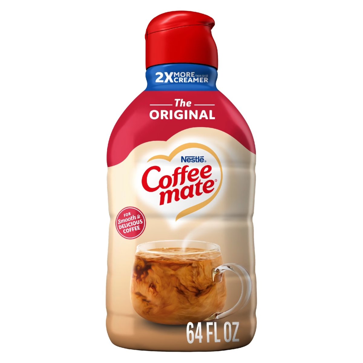 Coffee mate Original Dairy-Free Liquid Coffee Creamer, 64 Fl Oz
