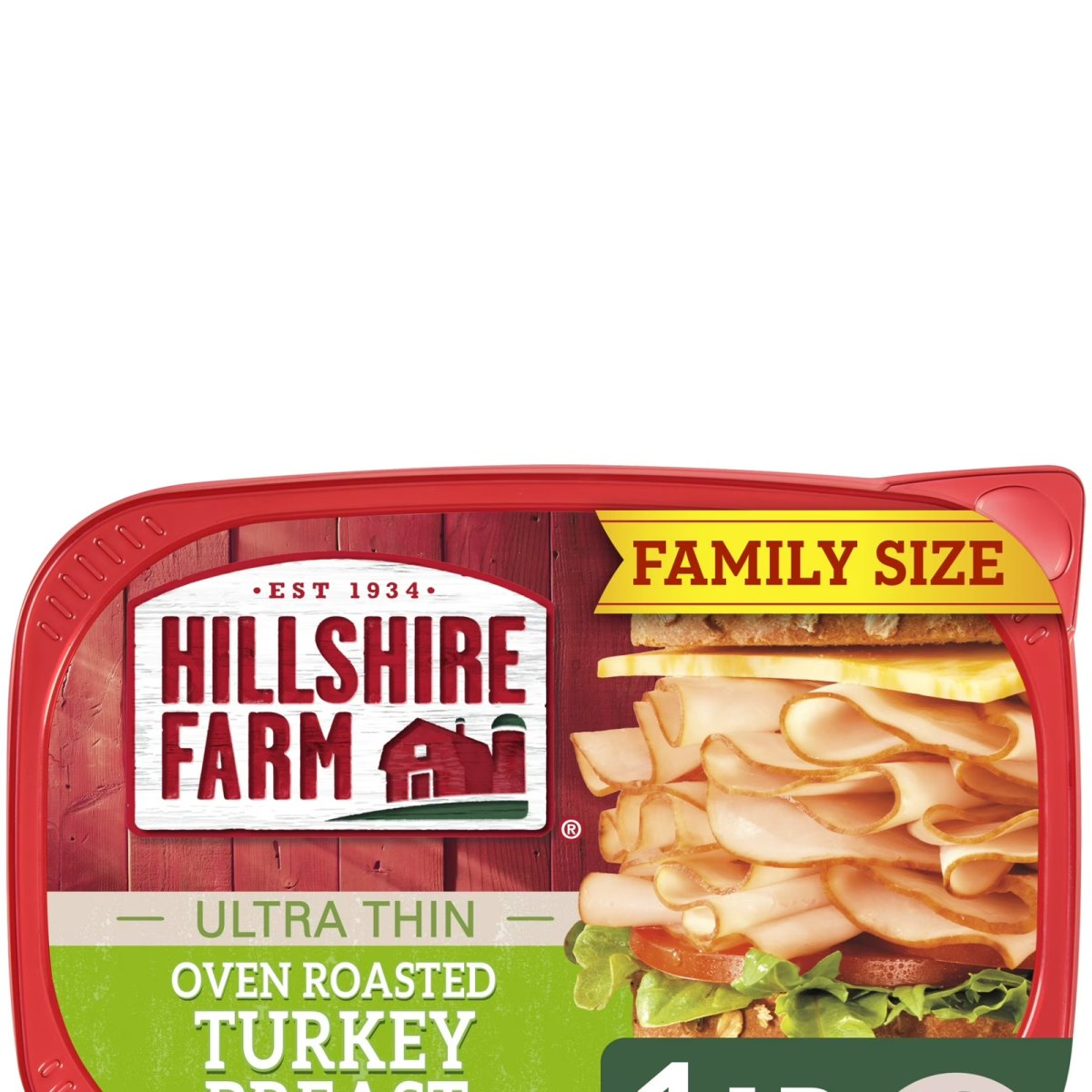 Hillshire Farm Oven Roasted Turkey Breast, Ultra Thin, Deli Meat, 16 oz Plastic Bucket, Refrigerated