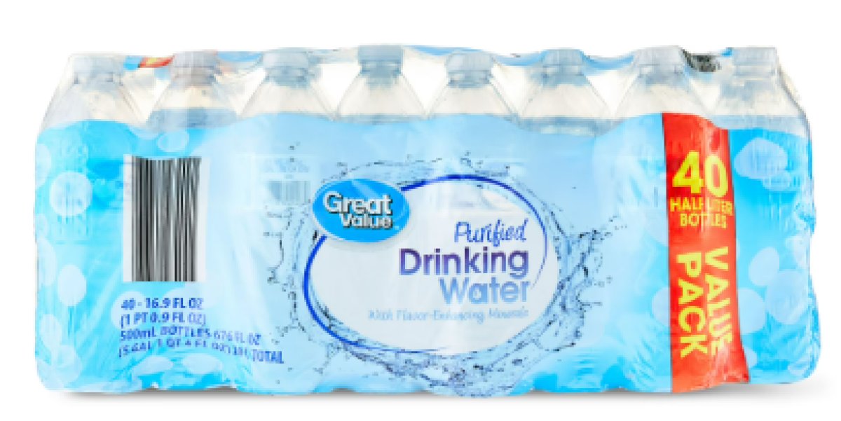 Great Value Purified Drinking Water 16.9 Fl. Oz., 40 Units