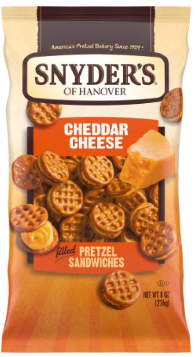 Snyder's of Hanover Cheddar Cheese Stuffed Pretzel Sandwiches 8 oz