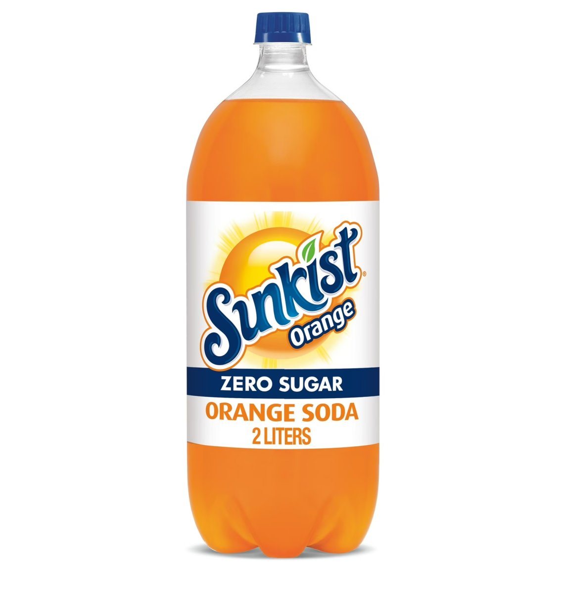 Sunkist Zero Sugar Orange Soda, 2 L Bottle