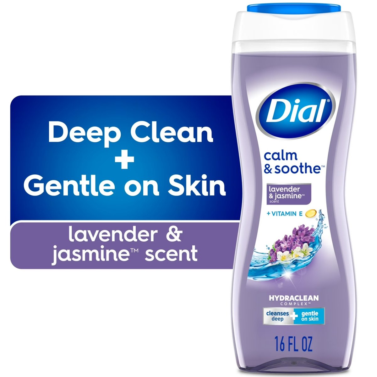 Dial Calm & Soothe Body Wash, Lavender & Jasmine, Gentle on All Skin Types, 16 fl oz