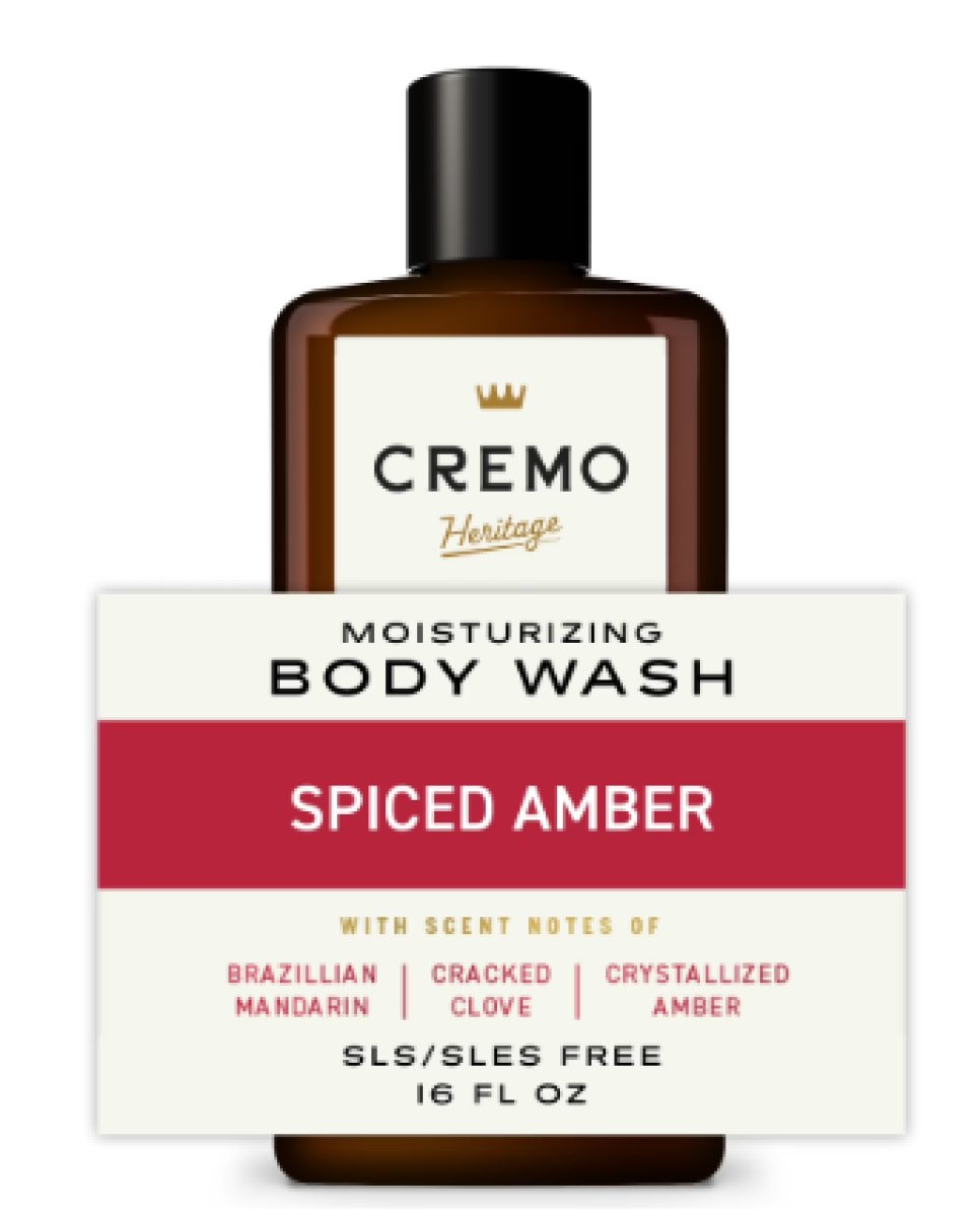 Cremo Heritage Men's Body Wash Red, Spiced Amber Scent, 16 fl oz