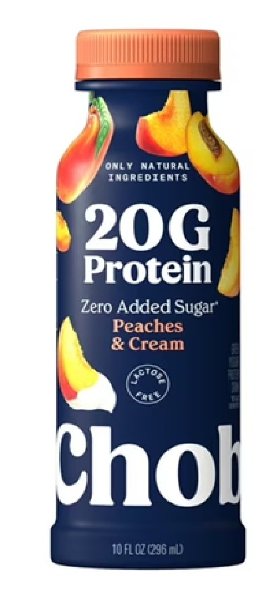 Chobani 20g Protein Low Fat Greek Yogurt Drink Peaches & Cream 10 fl oz Bottle