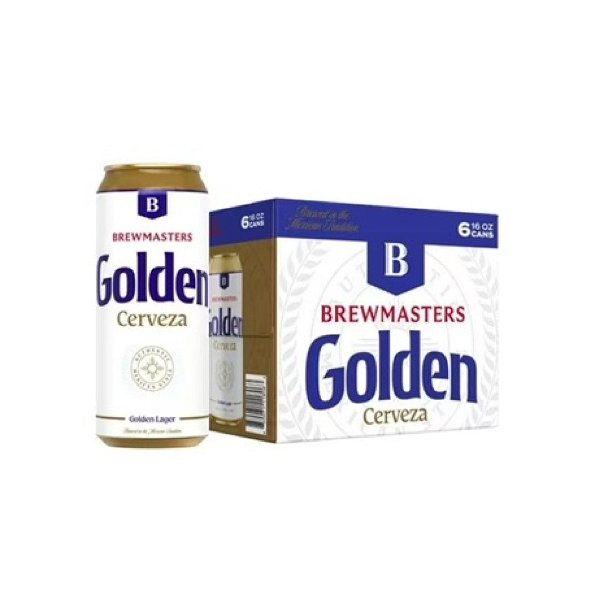 Brewmasters Golden Lager Beer, 6 Pack, 16 fl oz Aluminum Cans, 4.4% ABV