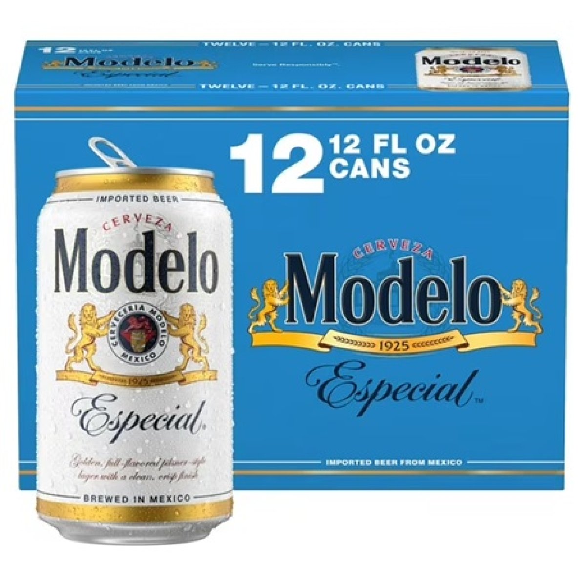 Modelo Especial Mexican Imported Beer, 12-Pack of 12 fl oz Cans, 4.4% ABV