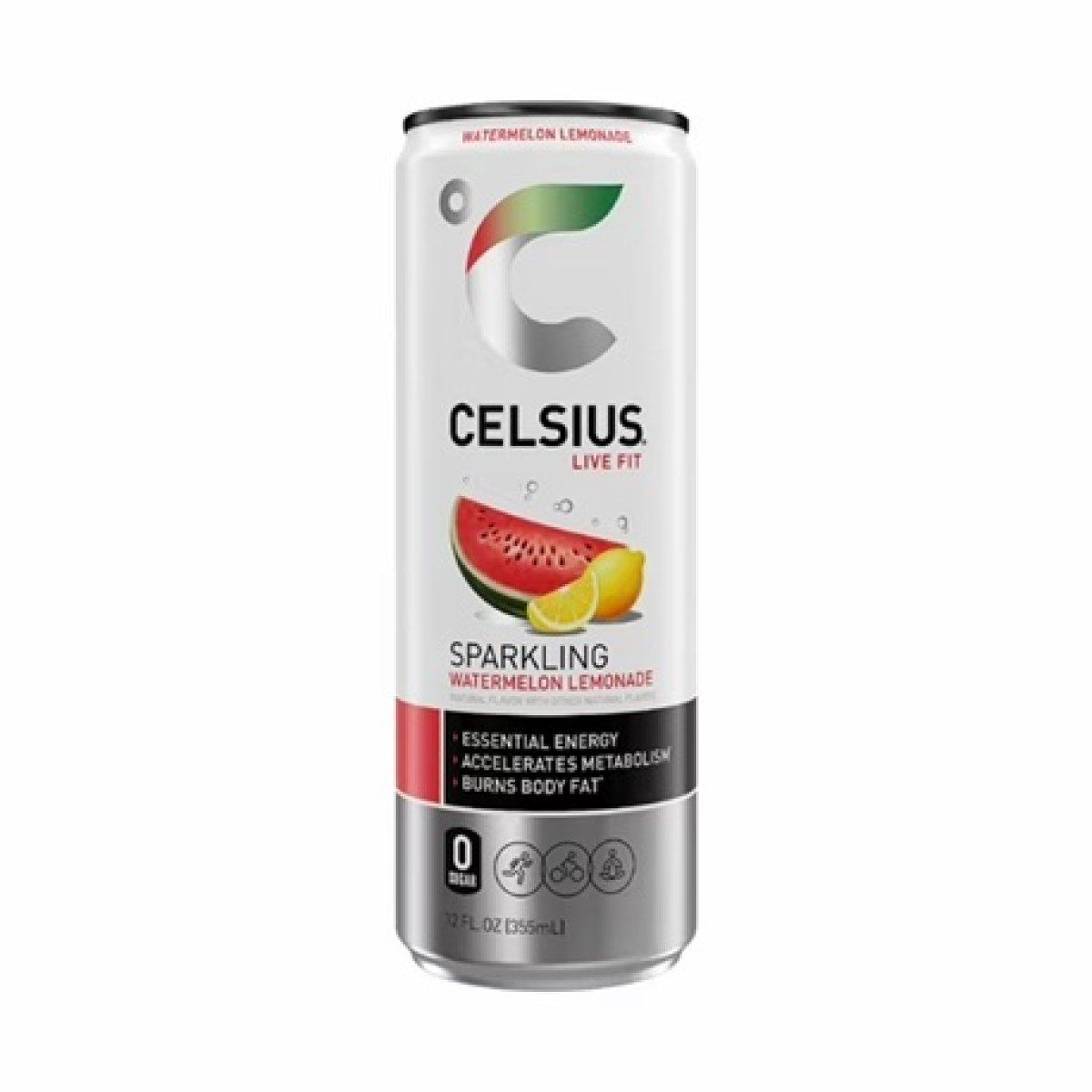 CELSIUS Sparkling Watermelon Lemonade, Functional Energy Drink, 12 fl oz Single Can