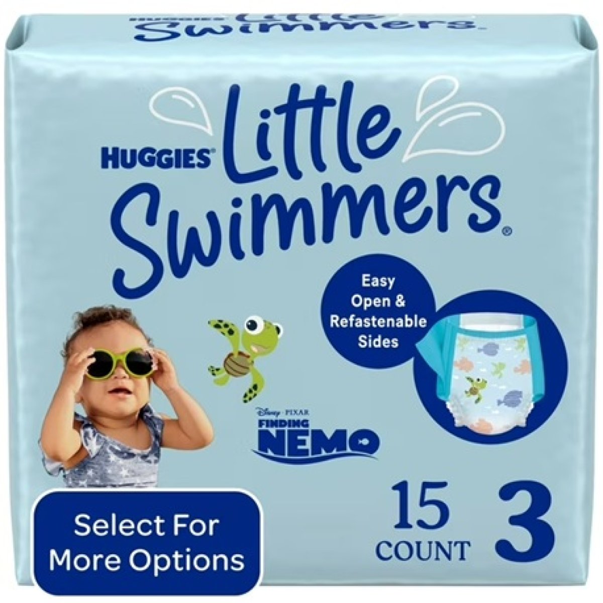 Huggies Little Swimmers Disposable Swim Diapers Size 3 (16-26 lbs), 15 Count (Select for More)