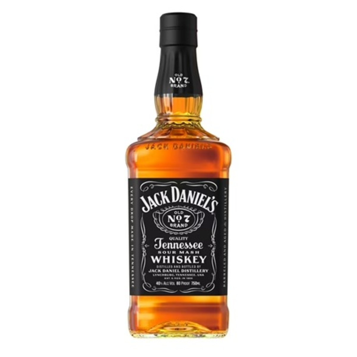 Jack Daniel's Old No. 7 Tennessee Whiskey, 750ml Bottle, 80 Proof