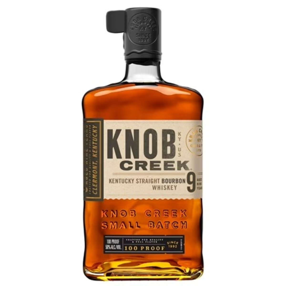 Knob Creek 9 Year Old Small Batch Straight Bourbon, 750ml Bottle, 50% ABV