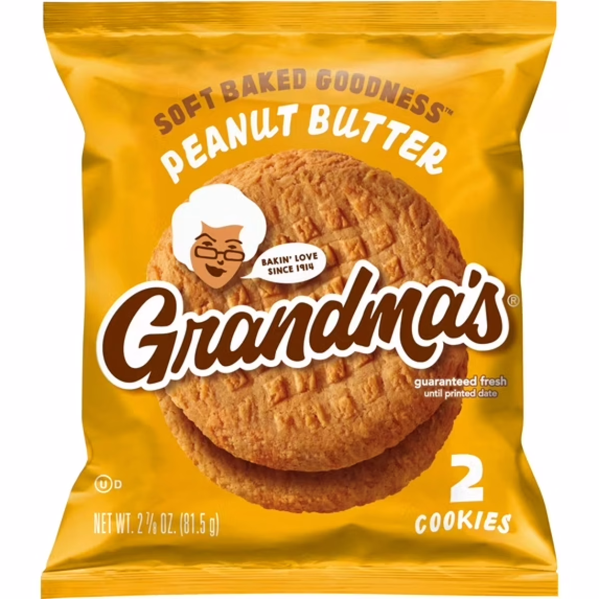 Grandma’s Cookies, Peanut Butter Cookie, 2.875 oz Cookies Pack, (Single Pack) (Packaging May Vary)