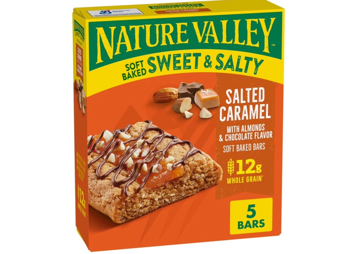 Nature Valley Sweet & Salty Baked Soft Bars, Salted Caramel, Whole Grain, 5 Bars, 6.2 oz